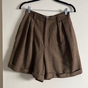 Ralph Lauren Brown High Waist Women Shorts